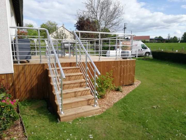 Entrée terrasse bois Pont-Audemer